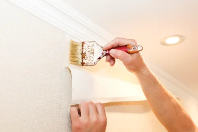 Pose de papier peint à Sales — revêtements muraux et toiles de verre